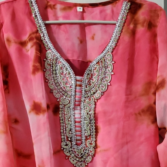 Tops - Women's Chiffon Long Sleeve Tunic Tops- Set of 3